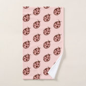 Pink Ladybugs Towel Set Bad Handdoek (Handdoek)