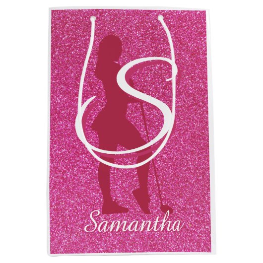  PINK LADYS GLITTER MEDIUM CADEAUZAKJE (Voorkant)