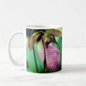 Pink Ladyslipper Flowers Personalized Koffiemok (Links)
