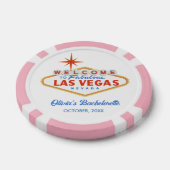 Pink Las Vegas Bachelorette Favoriet Poker Chips (Enkel)