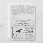 Pink Las Vegas Passport Wedding Kaart (Voorkant)