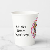 Pink Las Vegas Welkom Teken Poker Chip Papieren Bekers (Voorkant)