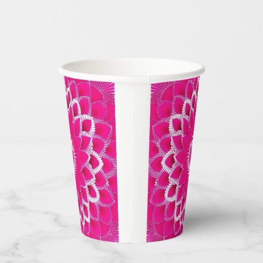 Pink Lavendar White Papieren Bekers (Rechts)