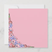 Pink Lavender Floral Birthday Dinner Party Kaart (Achterkant)