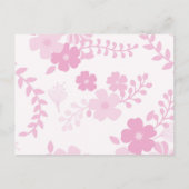 Pink lavender floral bridesmaid uitnodiging (Achterkant)