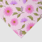Pink Lavender Lacy Daisy Tissue Paper Tissuepapier (Detail)