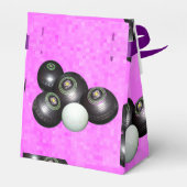Pink Lawn Bowls Birthday, Favor Box Bedankdoosjes (Achterkant)