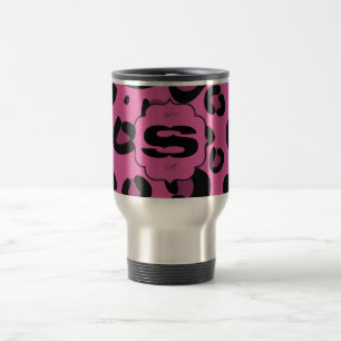 Pink Leapord 15 oz. Roestvrij staal Travel Mug Cup Reisbeker