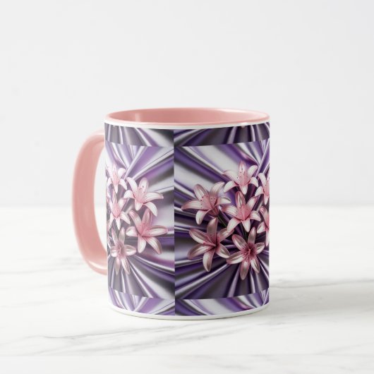 Pink Lelies Combo Mok (Voorkant links)