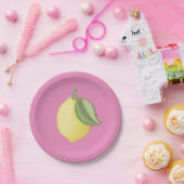 Pink Lemon Lemonade Verjaardagsfeest Papier Borden Papieren Bordje (Feest)