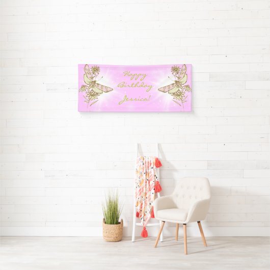Pink Lemon Lime Butterfly Banner (Insitu)