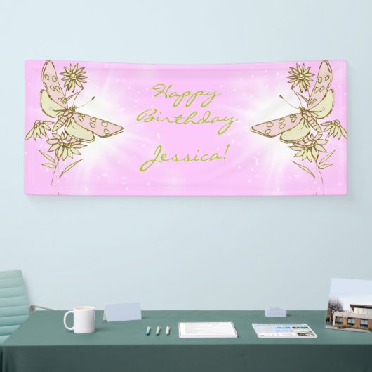 Pink Lemon Lime Butterfly Banner (Beurs)
