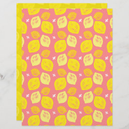 Pink Lemon Scrapbook Paper