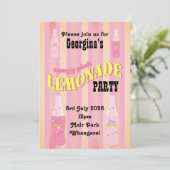 Pink Lemonade Birthday Kaart (Staand voorkant)