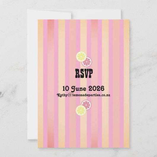 Pink Lemonade Birthday Kaart (Achterkant)