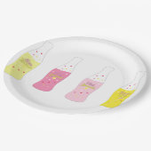 Pink Lemonade Birthday Party Plates Papieren Bordje (Gekanteld)