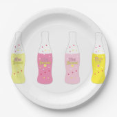 Pink Lemonade Birthday Party Plates Papieren Bordje (Voorkant)