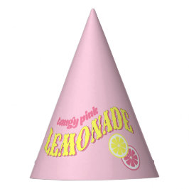 Pink Lemonade Birthday Strawberry Citrus Party Hat Feesthoedjes