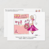 PINK LEMONADE Breast Cancer Briefkaart (Voorkant / Achterkant)
