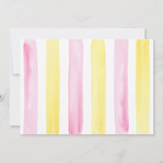 Pink Lemonade Lemon First Birthday Kaart (Achterkant)