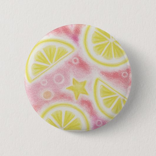 Pink Lemonade 'lemons'-knooppuntbadge Ronde Button 5,7 Cm (Voorkant)
