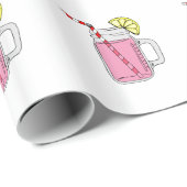 Pink Lemonade Mason Jar Cadeaupapier (Rol Hoek)