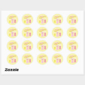 Pink Lemonade Party Ronde Sticker (Vel)
