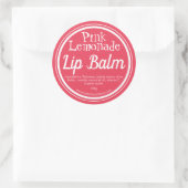 Pink Lemonade Scented Lip Balm Pot Labels (Tas)