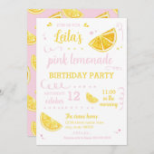 Pink Lemonade Summer Birthday Download Kaart (Voorkant / Achterkant)