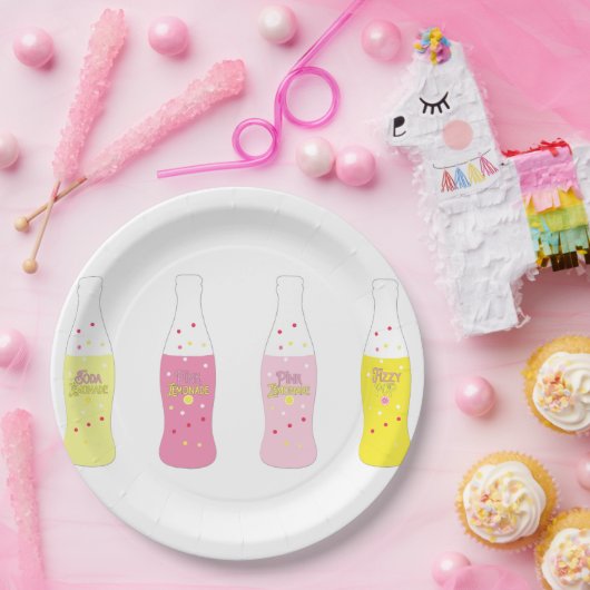 Pink Lemonade Summer Citrus  Papieren Bordje (Feest)