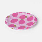 Pink Lemons Lemonade Summer Fruit Waterverf Party Papieren Bordje (Gekanteld)