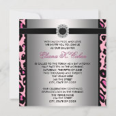 Pink Leopard Bat Mitswa Uitnodigingen (Achterkant)