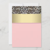 Pink Leopard Black Gold Leopard Vrijgezellenfeest Kaart (Achterkant)