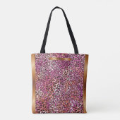 Pink Leopard Camo Animal Print Pattern  Tote Bag (Achterkant)