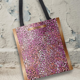 Pink Leopard Camo Animal Print Pattern  Tote Bag