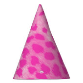Pink Leopard Cheetah Wild Oerwoud Verjaardagsfeest Feesthoedjes (Rechts)