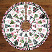 Pink leopard coquette christmas trees custom kerstboom rok