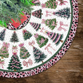 Pink leopard coquette christmas trees custom kerstboom rok