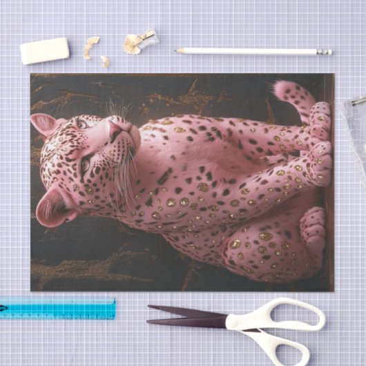 Pink Leopard Fantasy8 Tissuepapier (Craft)