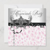 Pink Leopard Masquerade Party Uitnodigingen (Voorkant)