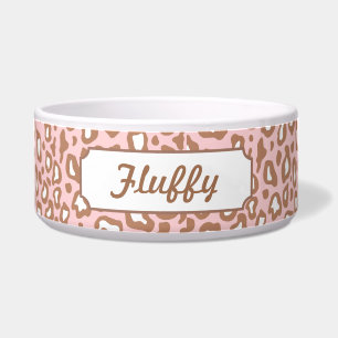 Pink Leopard Naam Hond Kat Huisdier Voedsel Water  Voerbakje