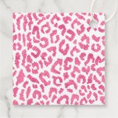 Pink Leopard Oerwoud Safari Birthday Bedankt Bedankjes Labels (Achterkant)