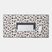 Pink Leopard patroon aangepaste naam Bureaumat (Keyboard & Muis)