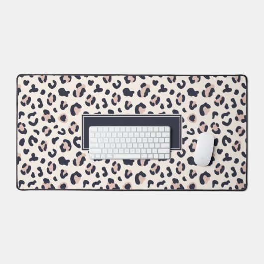 Pink Leopard patroon aangepaste naam Bureaumat (Keyboard & Muis)