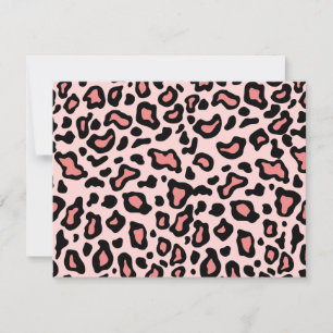 Pink Leopard Patroon Uitnodigingen