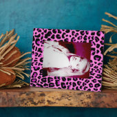 Pink Leopard Photo Plaque Fotoplaat (Zijkant)