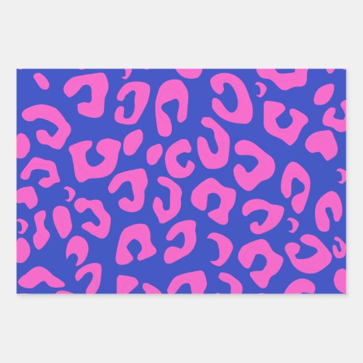 Pink Leopard Print Afstuderen Inpakpapier Vel (Voorkant 3)