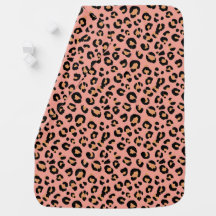 Pink Leopard Print Baby Blanket