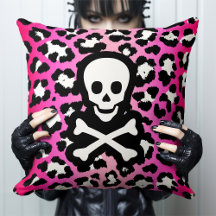 Pink Leopard Print Jolly Roger Pirate