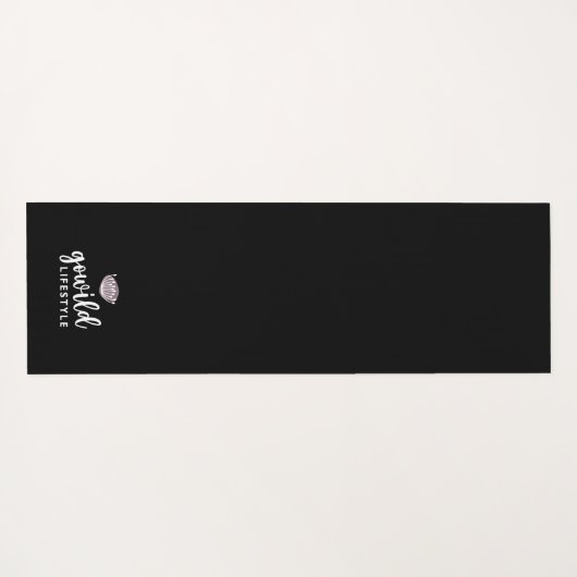 PINK LEOPARD PRINT milieuvriendelijk Yoga Mat (Achterkant (horizontaal))